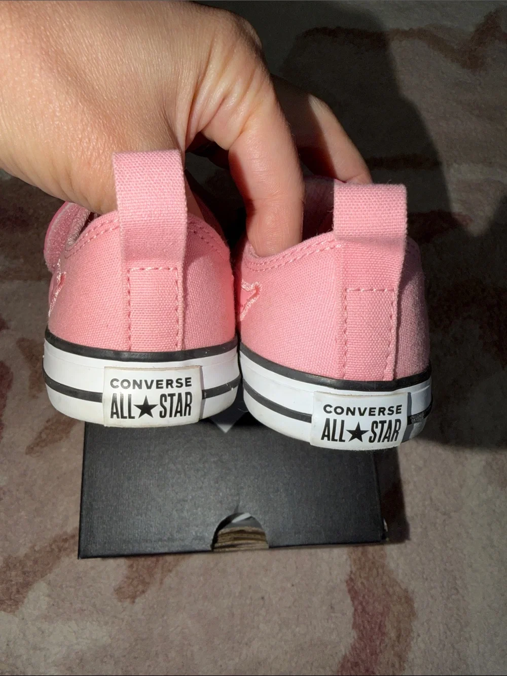 Converse Pink Flamingo Slip-On Girls Velcro Sneakers